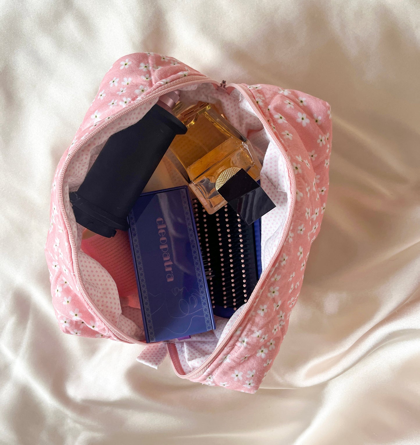 Rosy Delight Handmade Makeup Bag